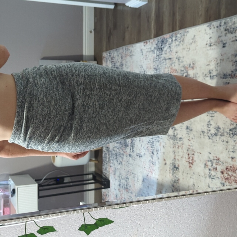 Gray Women's Midi Skirt